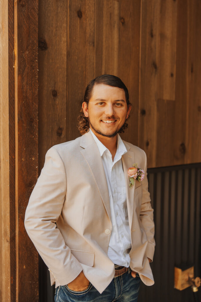 Groom portrait of getting ready