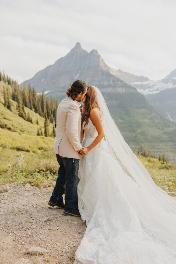 First kiss as husband and wife