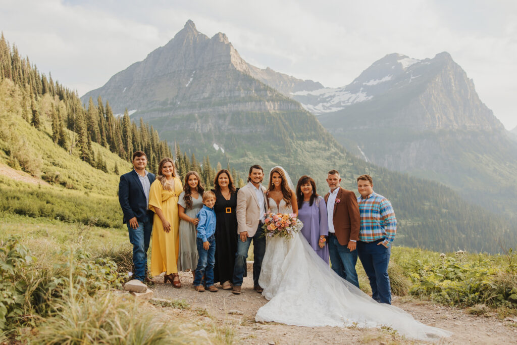 intimate wedding elopement in glacier national park