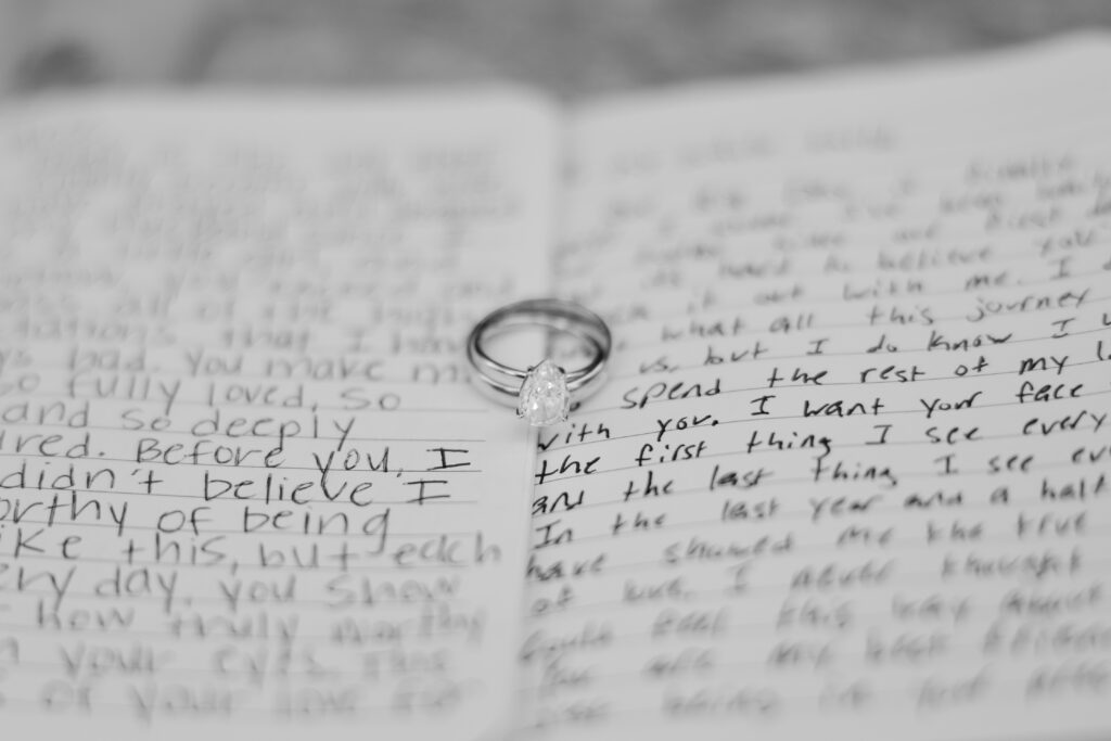 Ring on vow books